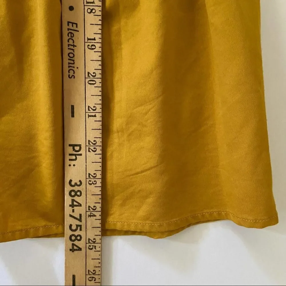 Time and Tru Tiered Peplum Mustard Top Small - Picture 9 of 9